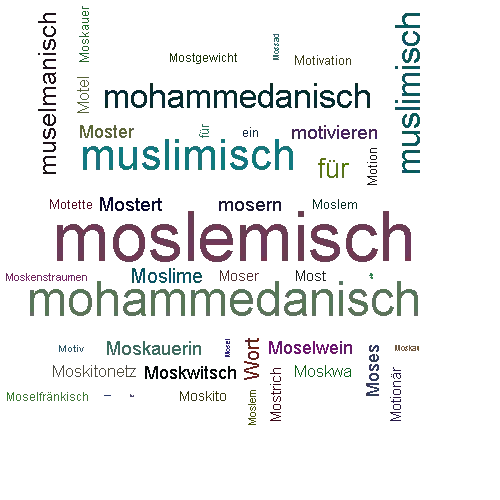 Ein anderes Wort für moslemisch - Synonym moslemisch