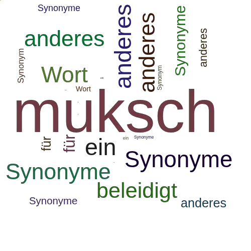Ein anderes Wort für muksch - Synonym muksch