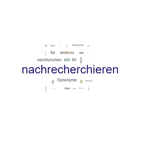 Ein anderes Wort für nachrecherchieren - Synonym nachrecherchieren