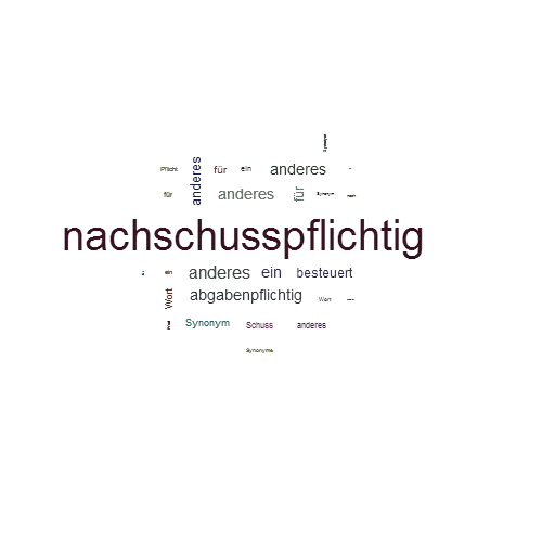 Ein anderes Wort für nachschusspflichtig - Synonym nachschusspflichtig