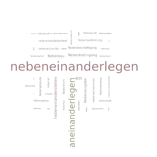 Ein anderes Wort für nebeneinanderlegen - Synonym nebeneinanderlegen