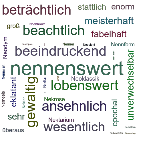 Ein anderes Wort für nennenswert - Synonym nennenswert