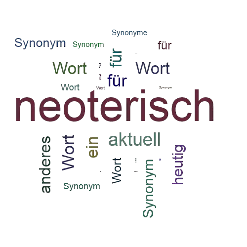 Ein anderes Wort für neoterisch - Synonym neoterisch
