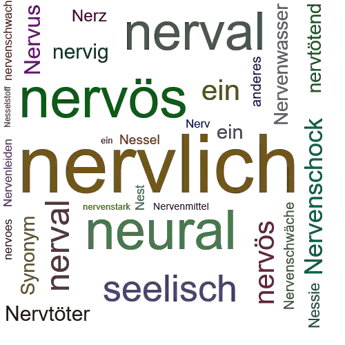 Ein anderes Wort für nervlich - Synonym nervlich