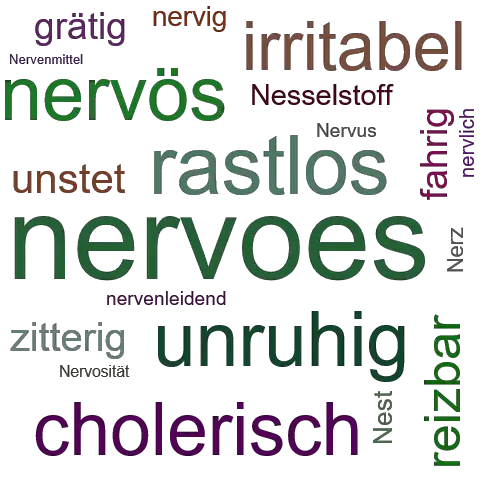 Ein anderes Wort für nervoes - Synonym nervoes