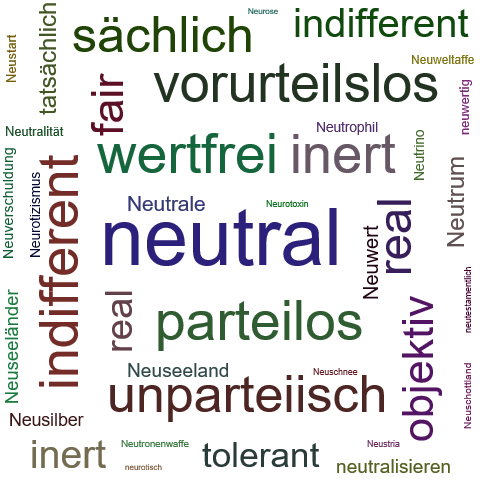 Ein anderes Wort für neutral - Synonym neutral