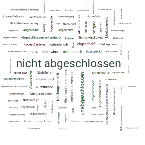 Ein anderes Wort für nicht abgeschlossen - Synonym nicht abgeschlossen