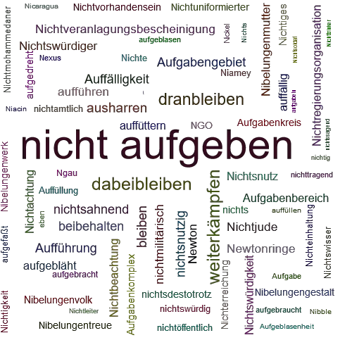 Ein anderes Wort für nicht aufgeben - Synonym nicht aufgeben