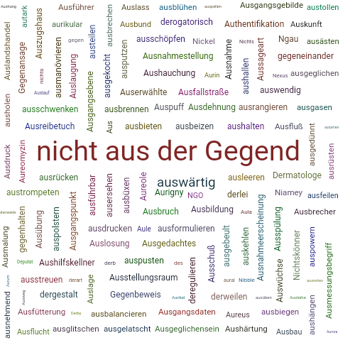 Ein anderes Wort für nicht aus der Gegend - Synonym nicht aus der Gegend