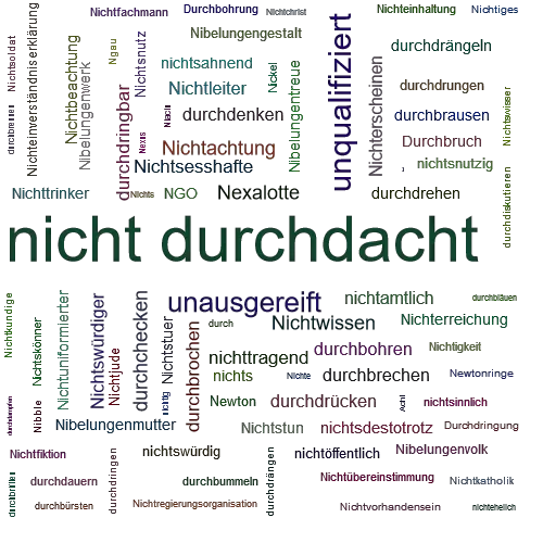 Ein anderes Wort für nicht durchdacht - Synonym nicht durchdacht