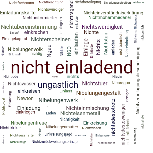 Ein anderes Wort für nicht einladend - Synonym nicht einladend