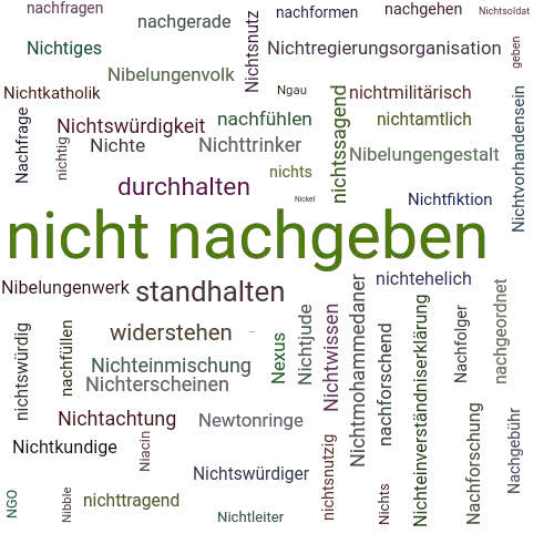 Ein anderes Wort für nicht nachgeben - Synonym nicht nachgeben