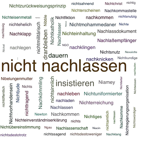 Ein anderes Wort für nicht nachlassen - Synonym nicht nachlassen