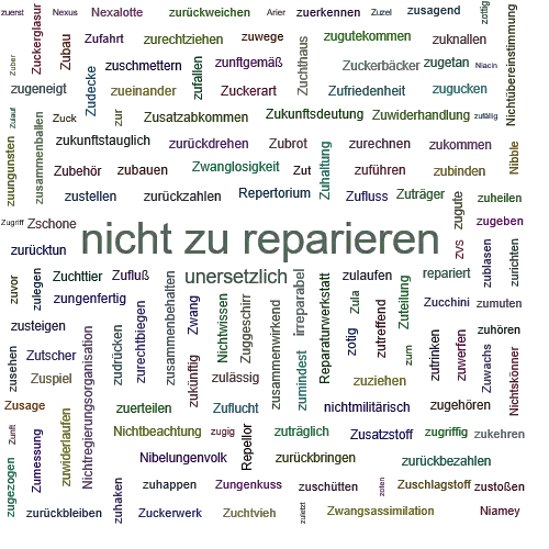 Ein anderes Wort für nicht zu reparieren - Synonym nicht zu reparieren