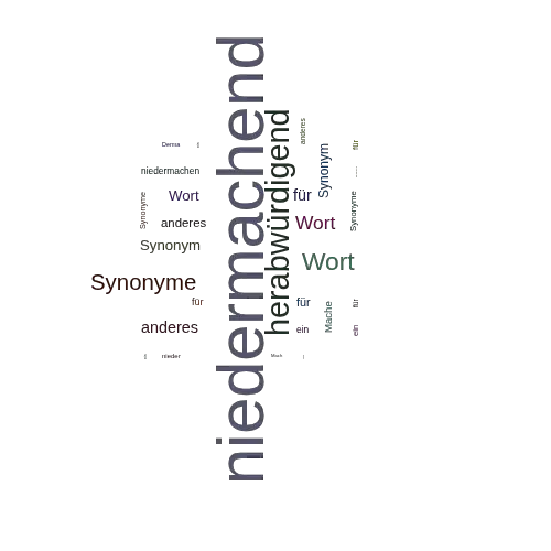 Ein anderes Wort für niedermachend - Synonym niedermachend