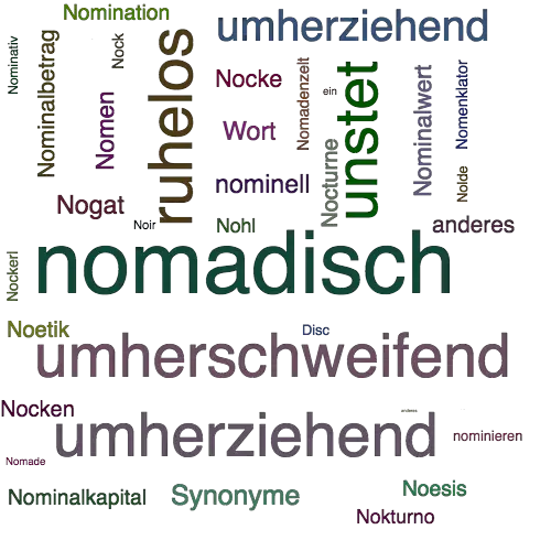 Ein anderes Wort für nomadisch - Synonym nomadisch