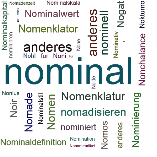Ein anderes Wort für nominal - Synonym nominal