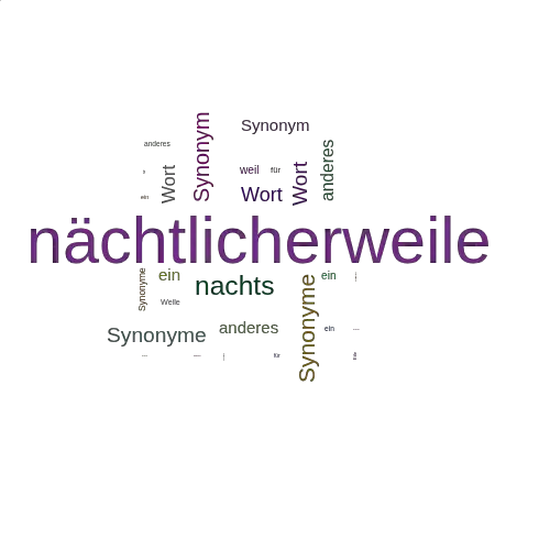Ein anderes Wort für nächtlicherweile - Synonym nächtlicherweile