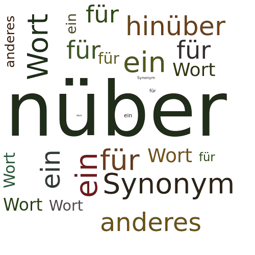 Ein anderes Wort für nüber - Synonym nüber