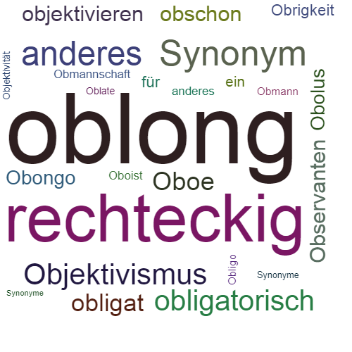 Ein anderes Wort für oblong - Synonym oblong