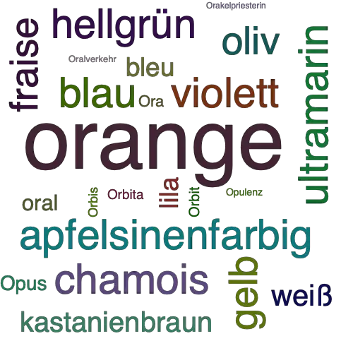 Ein anderes Wort für orange - Synonym orange