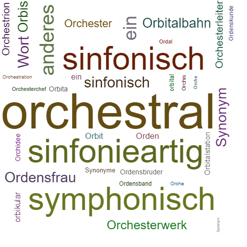 Ein anderes Wort für orchestral - Synonym orchestral