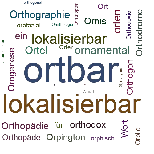 Ein anderes Wort für ortbar - Synonym ortbar