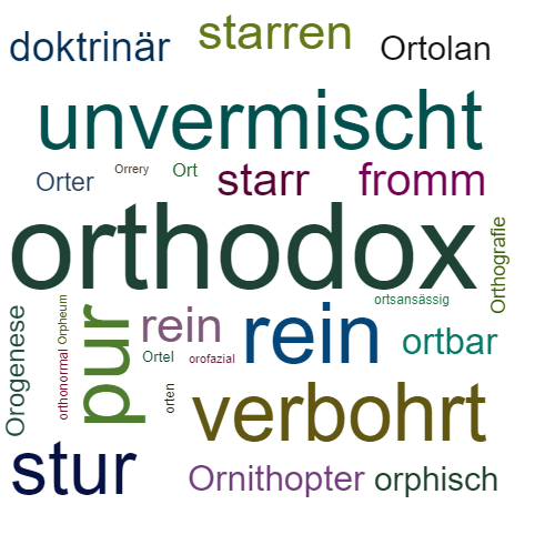 Ein anderes Wort für orthodox - Synonym orthodox