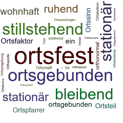 Ein anderes Wort für ortsfest - Synonym ortsfest