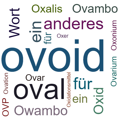Ein anderes Wort für ovoid - Synonym ovoid