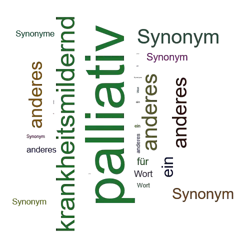 Ein anderes Wort für palliativ - Synonym palliativ