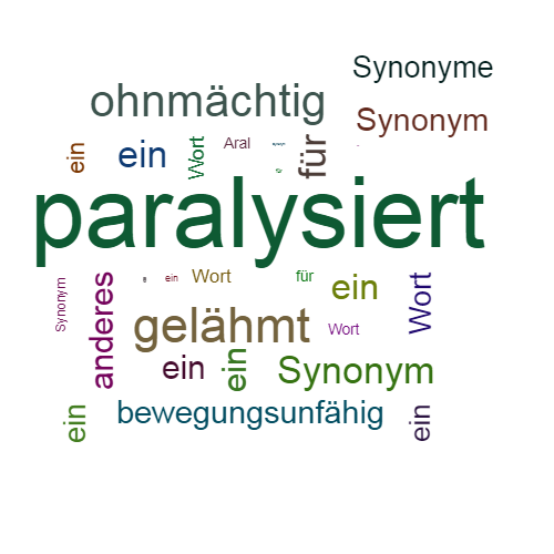 Ein anderes Wort für paralysiert - Synonym paralysiert