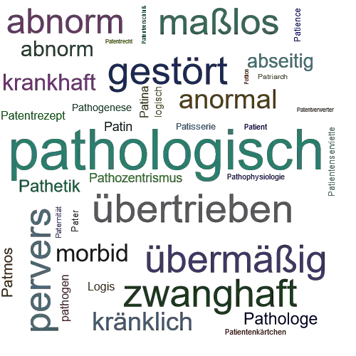 Ein anderes Wort für pathologisch - Synonym pathologisch