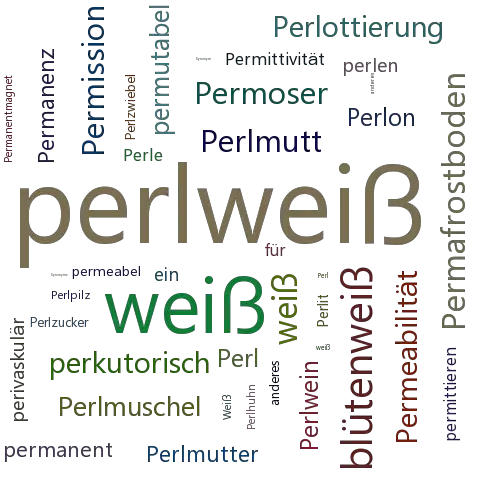 Ein anderes Wort für perlweiß - Synonym perlweiß