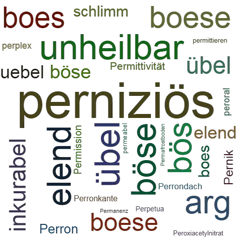Ein anderes Wort für perniziös - Synonym perniziös
