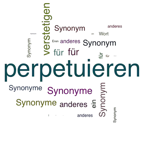 Ein anderes Wort für perpetuieren - Synonym perpetuieren