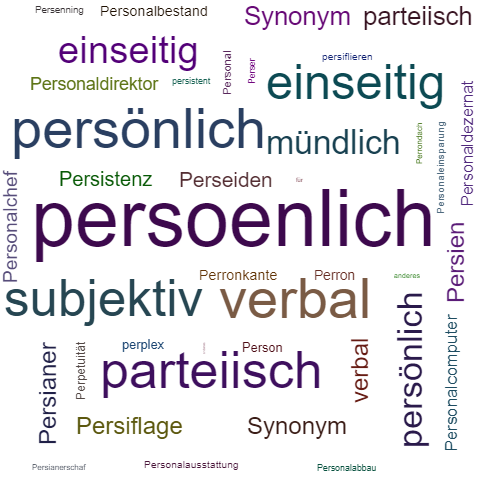 Ein anderes Wort für persoenlich - Synonym persoenlich