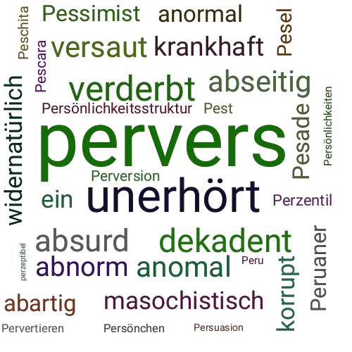 Ein anderes Wort für pervers - Synonym pervers