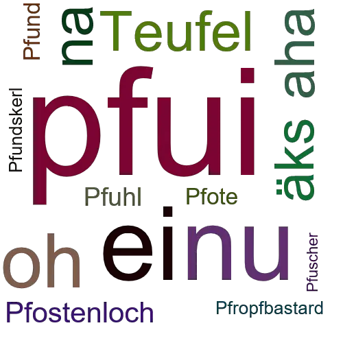 Ein anderes Wort für pfui - Synonym pfui