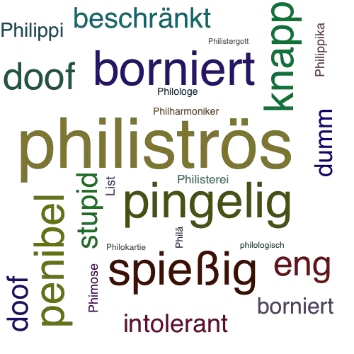 Ein anderes Wort für philiströs - Synonym philiströs