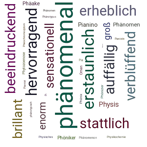 Ein anderes Wort für phänomenal - Synonym phänomenal