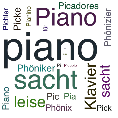 Ein anderes Wort für piano - Synonym piano