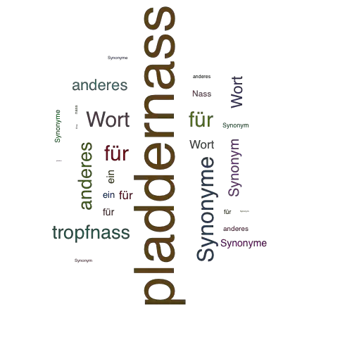 Ein anderes Wort für pladdernass - Synonym pladdernass