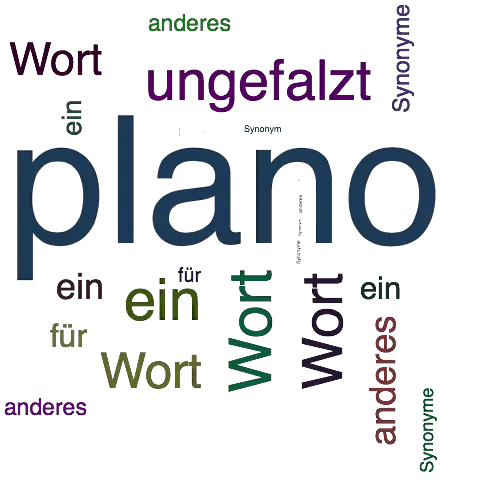 Ein anderes Wort für plano - Synonym plano