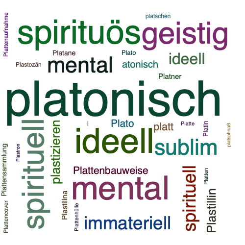 Ein anderes Wort für platonisch - Synonym platonisch
