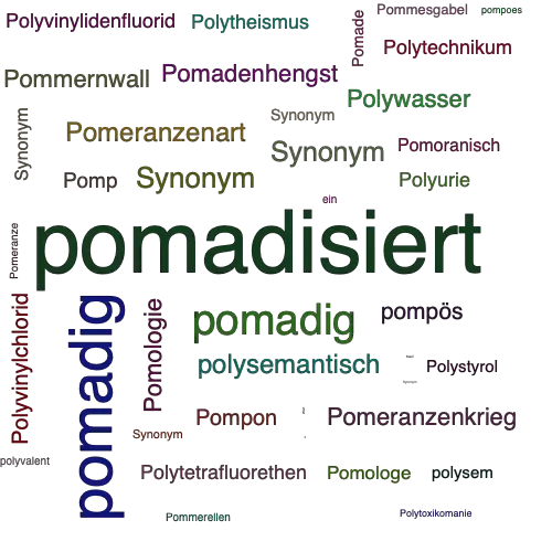 Ein anderes Wort für pomadisiert - Synonym pomadisiert