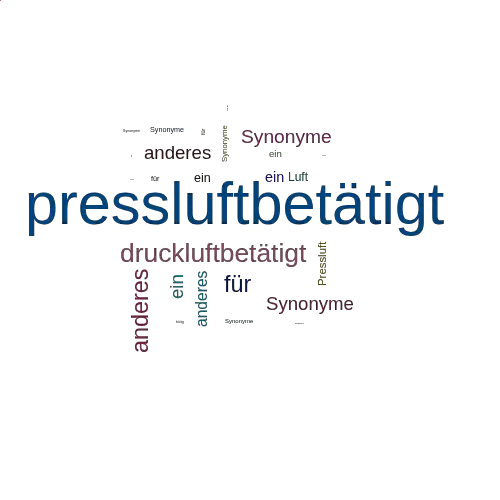 Ein anderes Wort für pressluftbetätigt - Synonym pressluftbetätigt