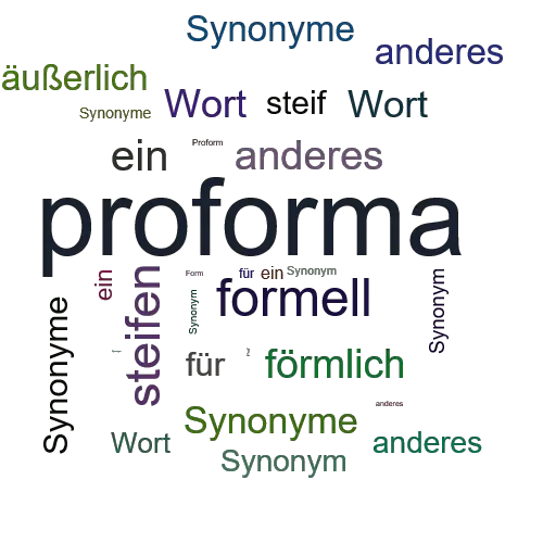 Ein anderes Wort für proforma - Synonym proforma