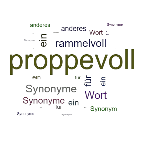 Ein anderes Wort für proppevoll - Synonym proppevoll