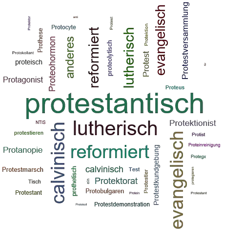 Ein anderes Wort für protestantisch - Synonym protestantisch